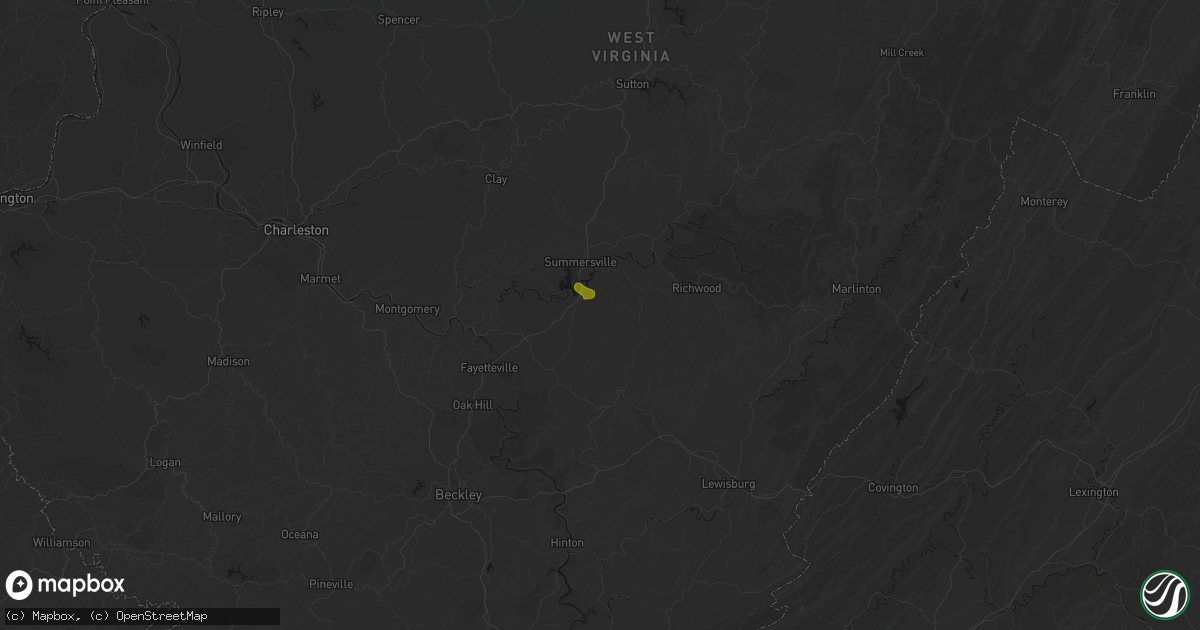 Hail map in Mount Nebo, WV on June 12, 2026