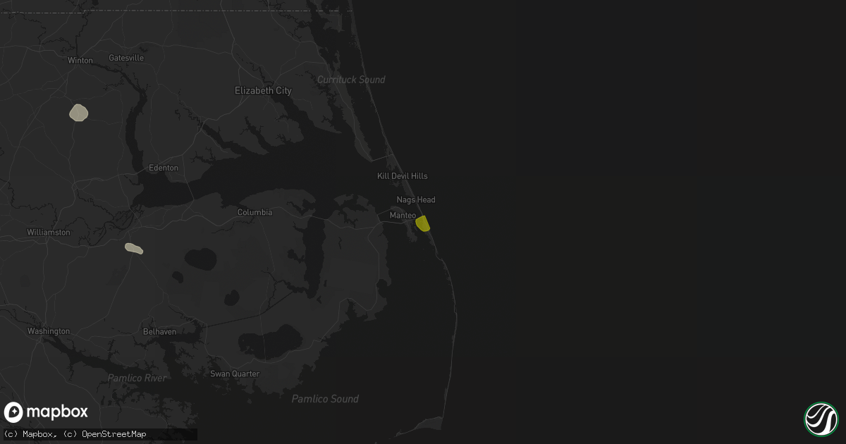 Hail map in Nags Head, NC on June 12, 2026