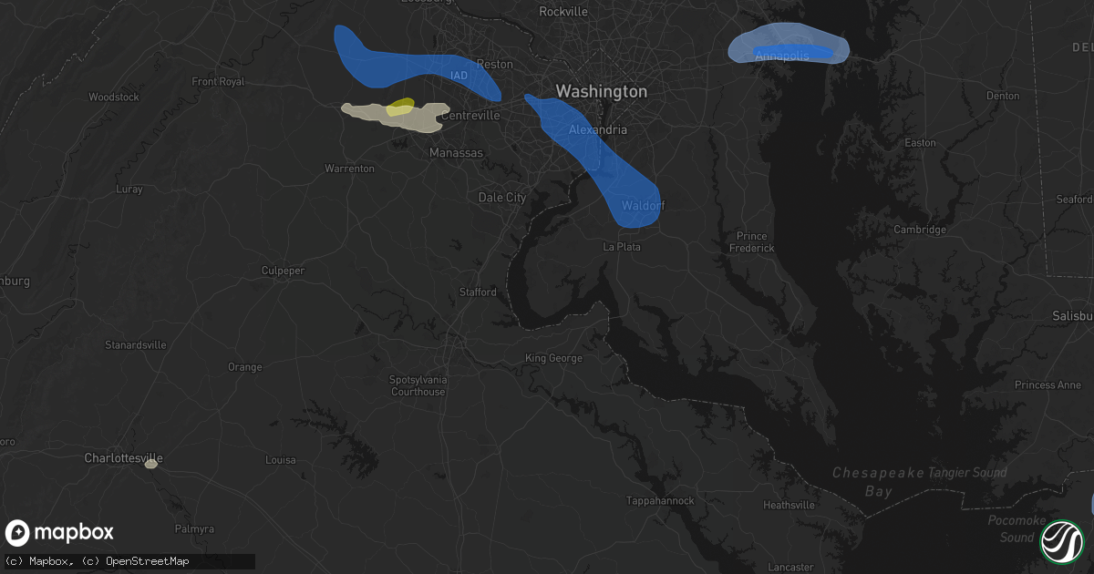 Hail map in Nanjemoy, MD on June 12, 2026