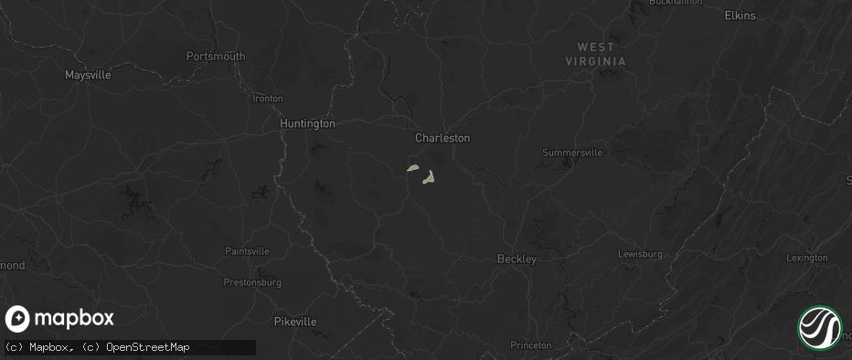 Hail map in Nellis, WV on June 12, 2026