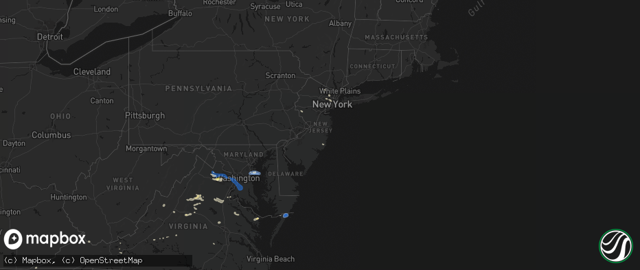 Hail map in New Jersey on June 12, 2026