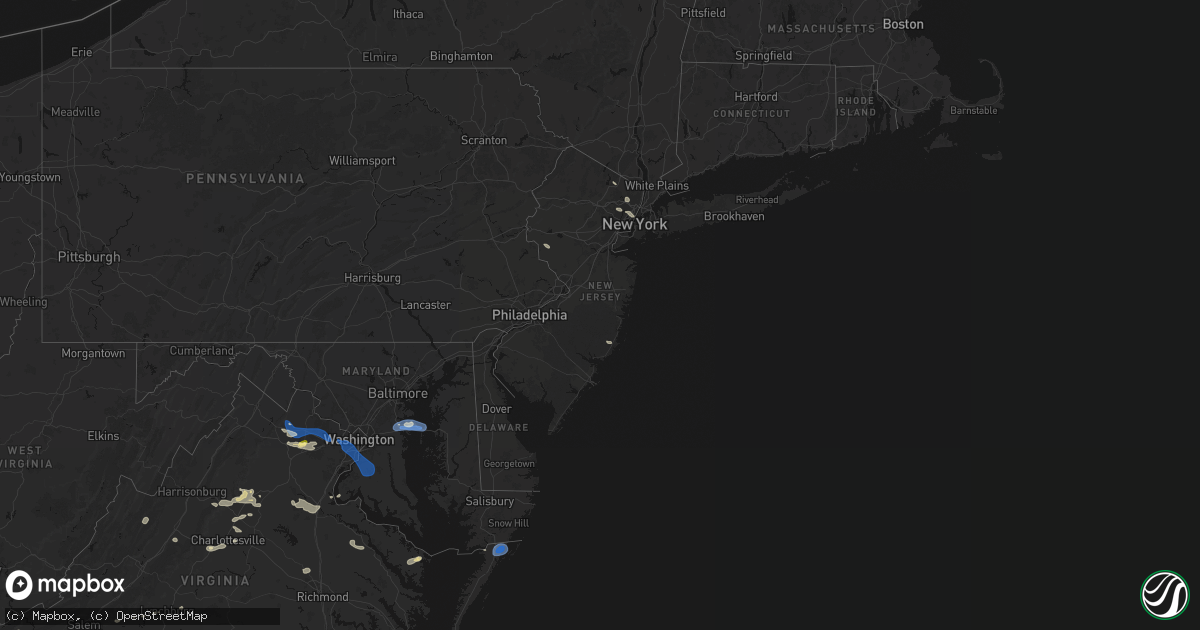 Hail map in New Jersey on June 12, 2026