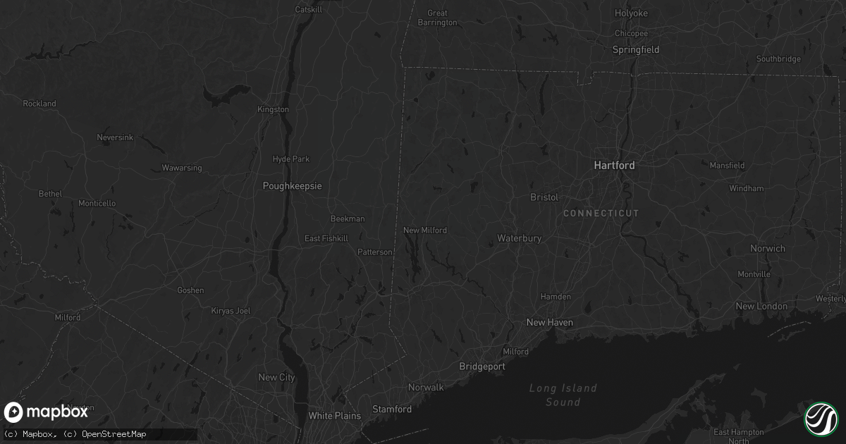 Hail map in New Milford, CT on June 12, 2026