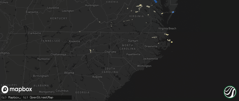 Hail map in North Carolina on June 12, 2026