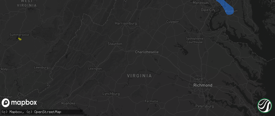 Hail map in North Garden, VA on June 12, 2026