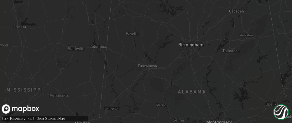 Hail map in Northport, AL on June 12, 2026
