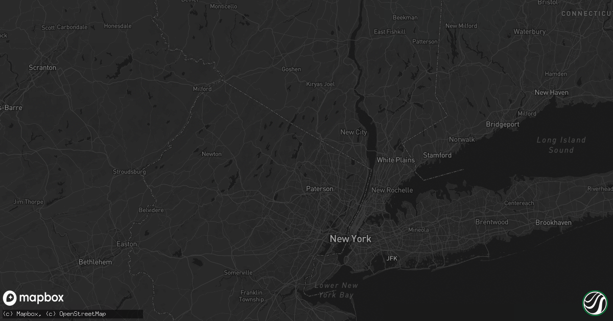 Hail map in Oakland, NJ on June 12, 2026