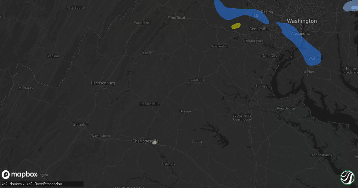 Hail map in Oakpark, VA on June 12, 2026