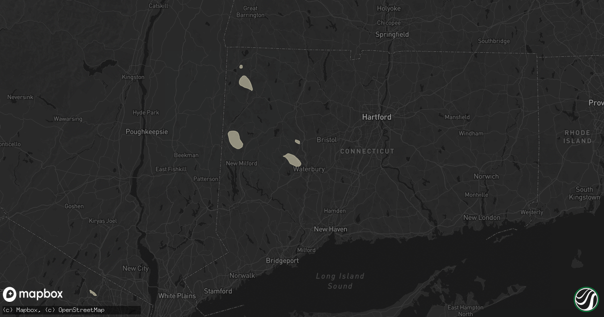Hail map in Oakville, CT on June 12, 2026