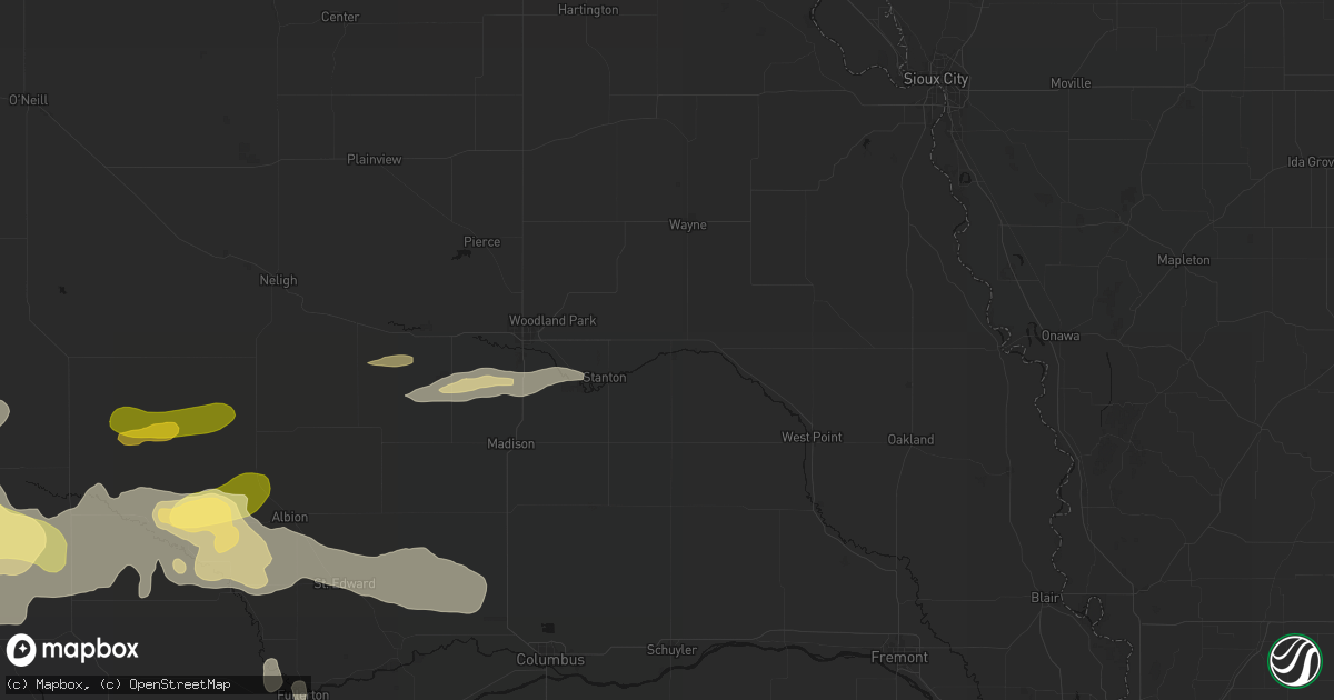 Hail map in Pilger, NE on June 12, 2026