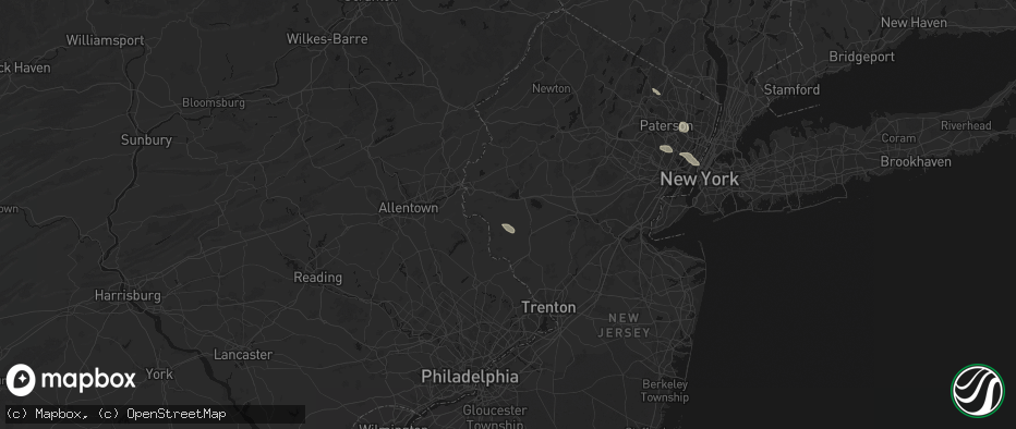 Hail map in Pittstown, NJ on June 12, 2026