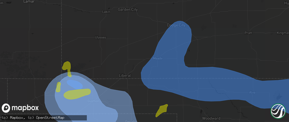 Hail map in Plains, KS on June 12, 2026