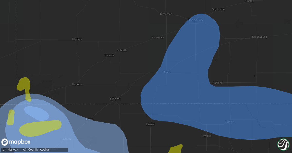 Hail map in Plains, KS on June 12, 2026