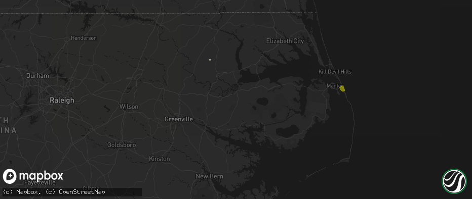 Hail map in Plymouth, NC on June 12, 2026