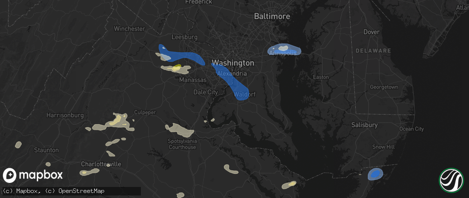 Hail map in Pomfret, MD on June 12, 2026