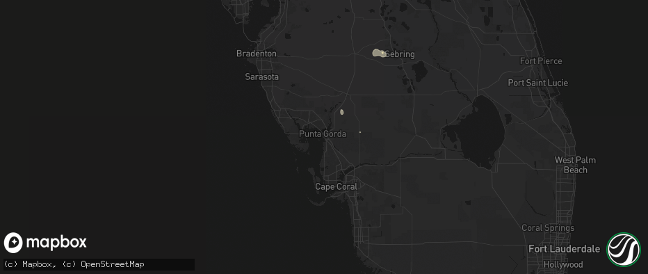 Hail map in Punta Gorda, FL on June 12, 2026