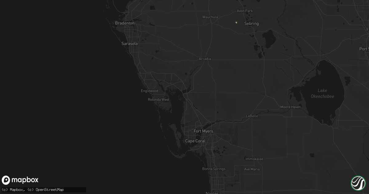 Hail map in Punta Gorda, FL on June 12, 2026
