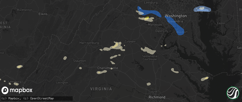 Hail map in Radiant, VA on June 12, 2026