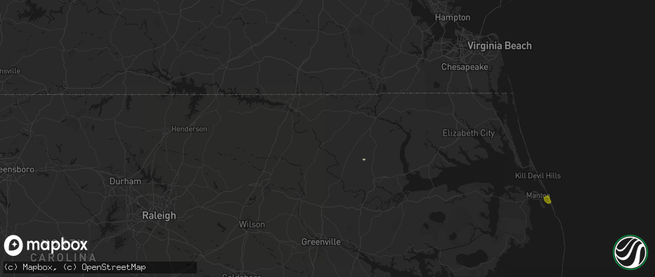 Hail map in Rich Square, NC on June 12, 2026