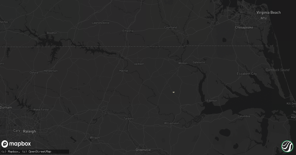 Hail map in Rich Square, NC on June 12, 2026