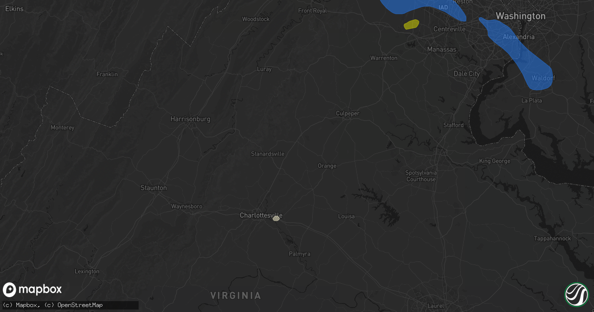 Hail map in Rochelle, VA on June 12, 2026