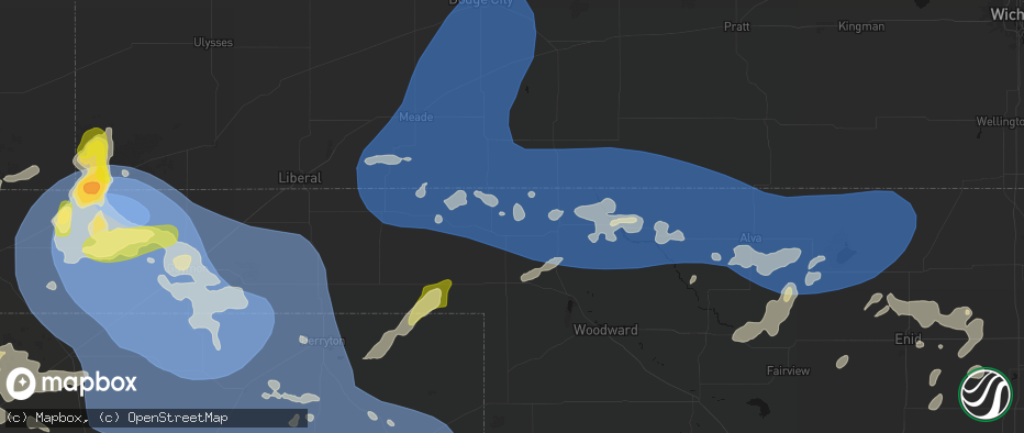 Hail map in Rosston, OK on June 12, 2026