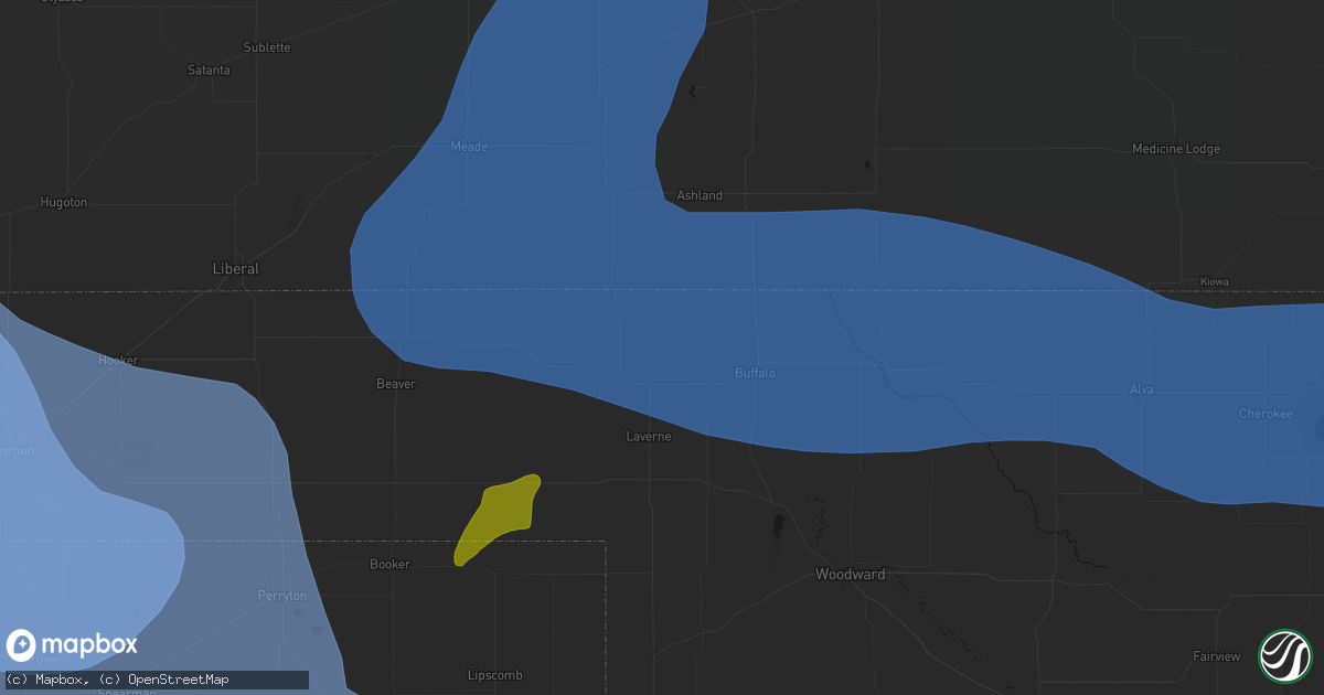Hail map in Rosston, OK on June 12, 2026