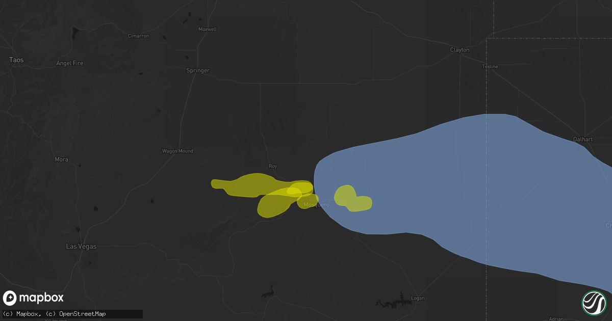 Hail map in Roy, NM on June 12, 2026
