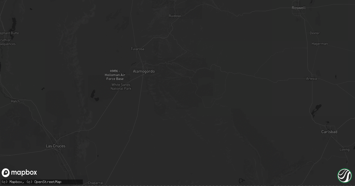 Hail map in Sacramento, NM on June 12, 2026