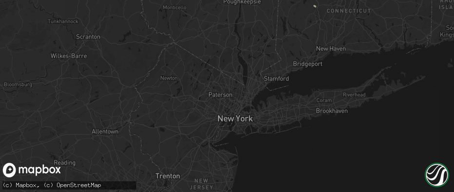 Hail map in Saddle Brook, NJ on June 12, 2026