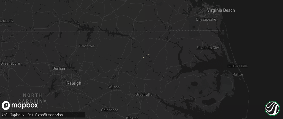 Hail map in Scotland Neck, NC on June 12, 2026