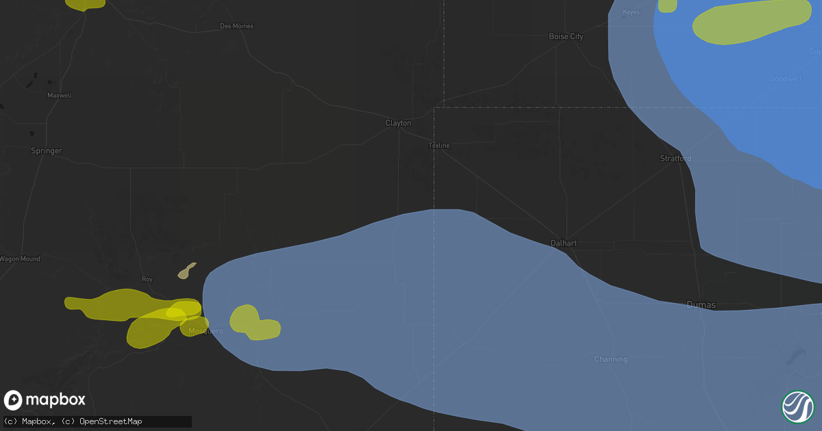 Hail map in Sedan, NM on June 12, 2026