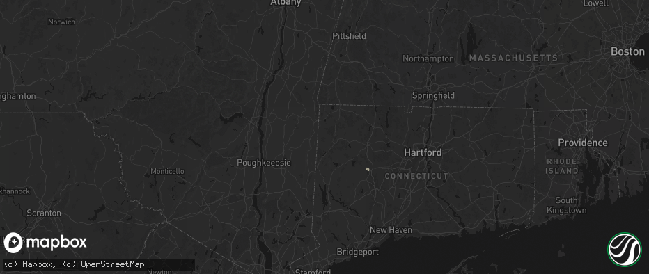 Hail map in Sharon, CT on June 12, 2026
