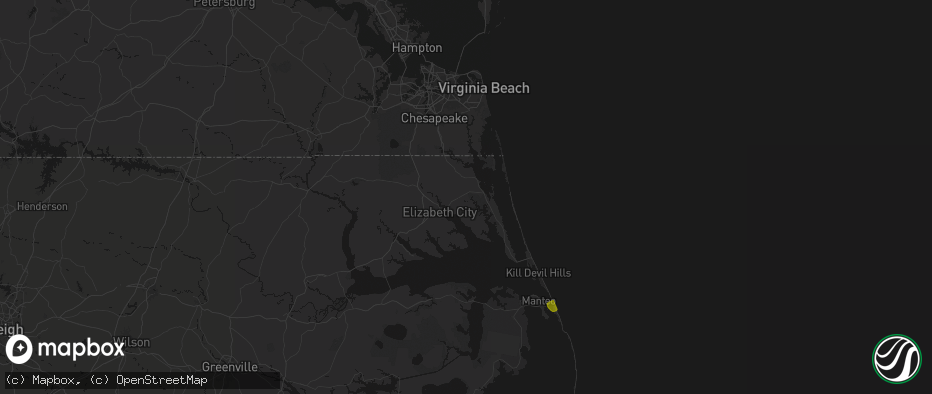 Hail map in Shawboro, NC on June 12, 2026