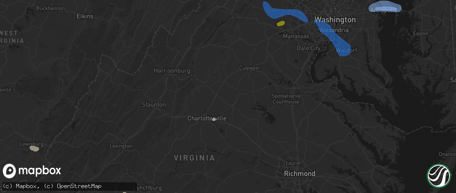 Hail map in Somerset, VA on June 12, 2026