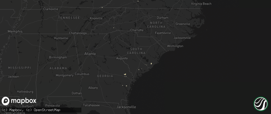 Hail map in South Carolina on June 12, 2026