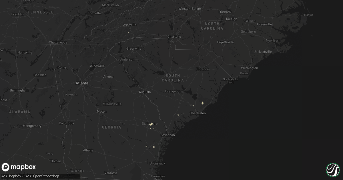 Hail map in South Carolina on June 12, 2026