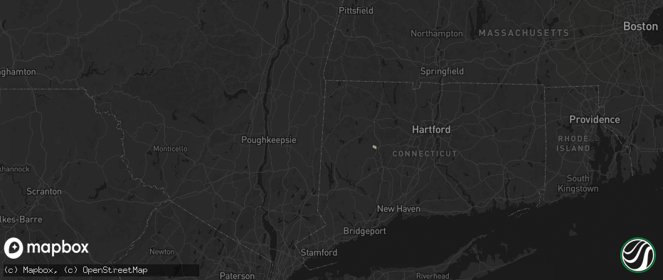 Hail map in South Kent, CT on June 12, 2026