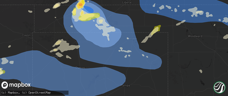 Hail map in Spearman, TX on June 12, 2026