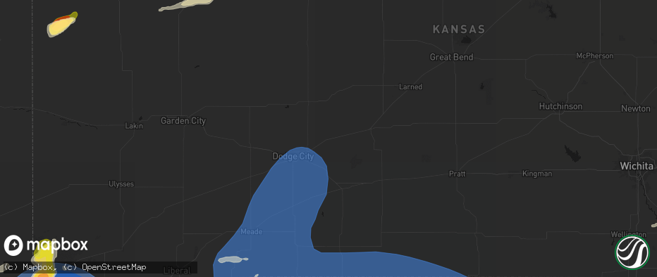 Hail map in Spearville, KS on June 12, 2026