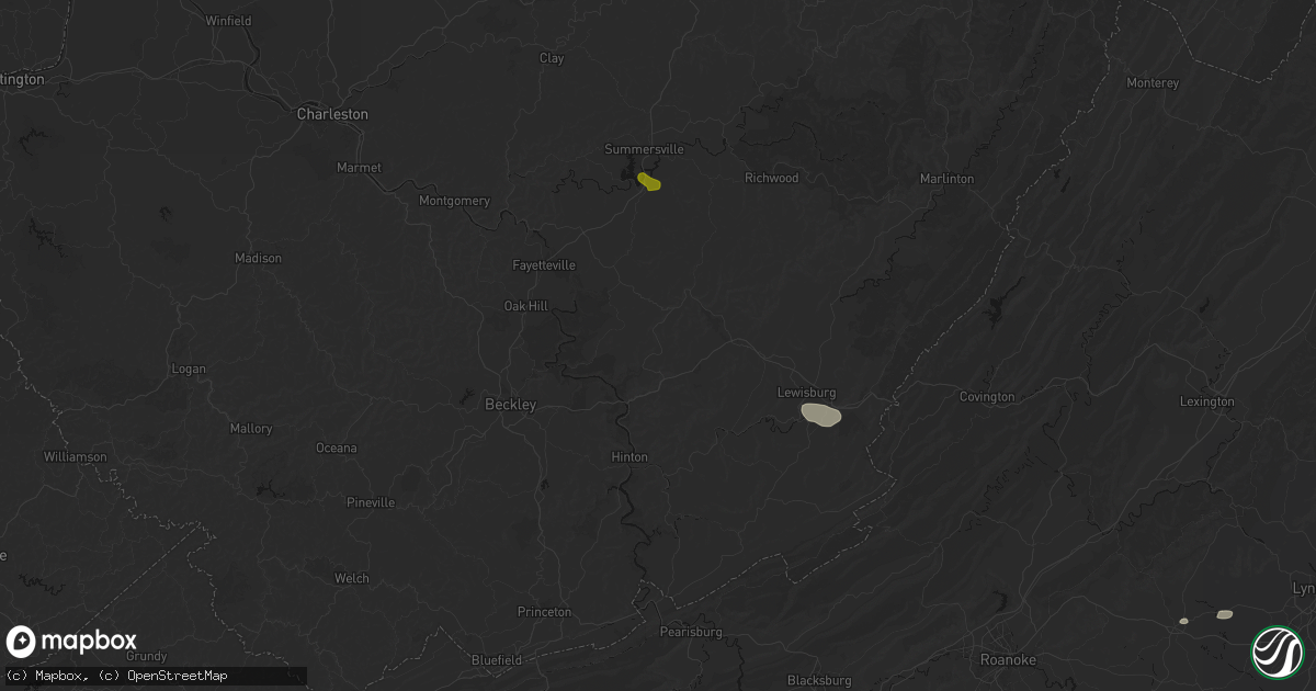 Hail map in Spring Dale, WV on June 12, 2026