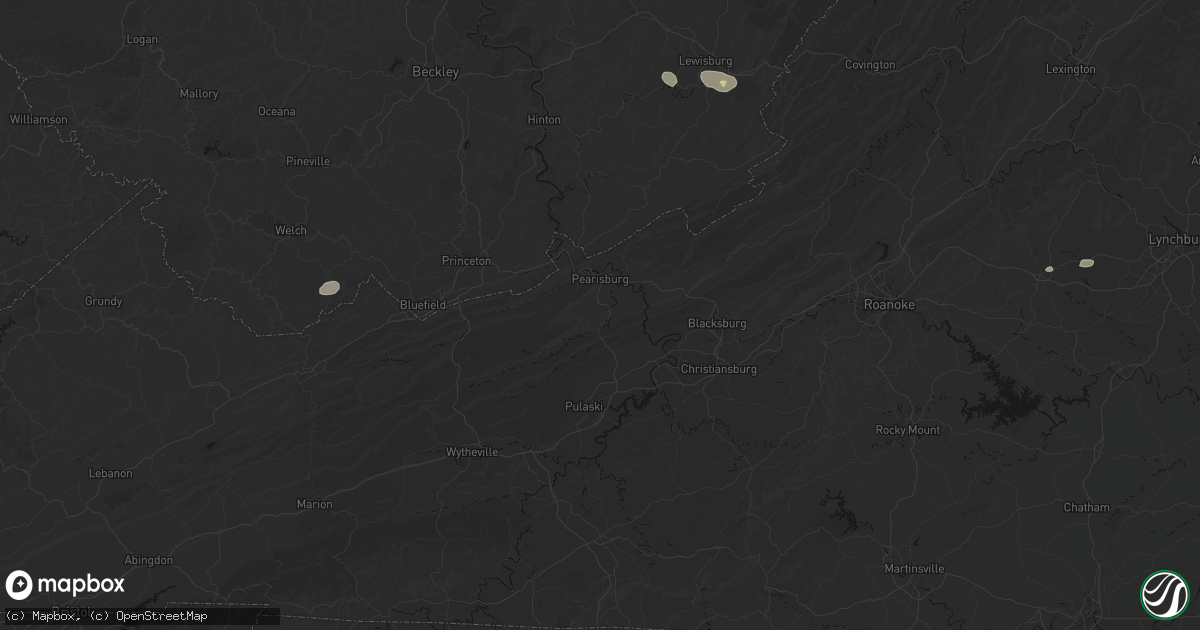 Hail map in Staffordsville, VA on June 12, 2026