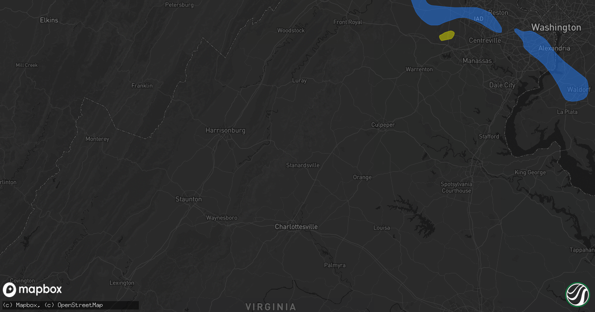 Hail map in Stanardsville, VA on June 12, 2026