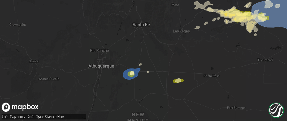 Hail map in Stanley, NM on June 12, 2026