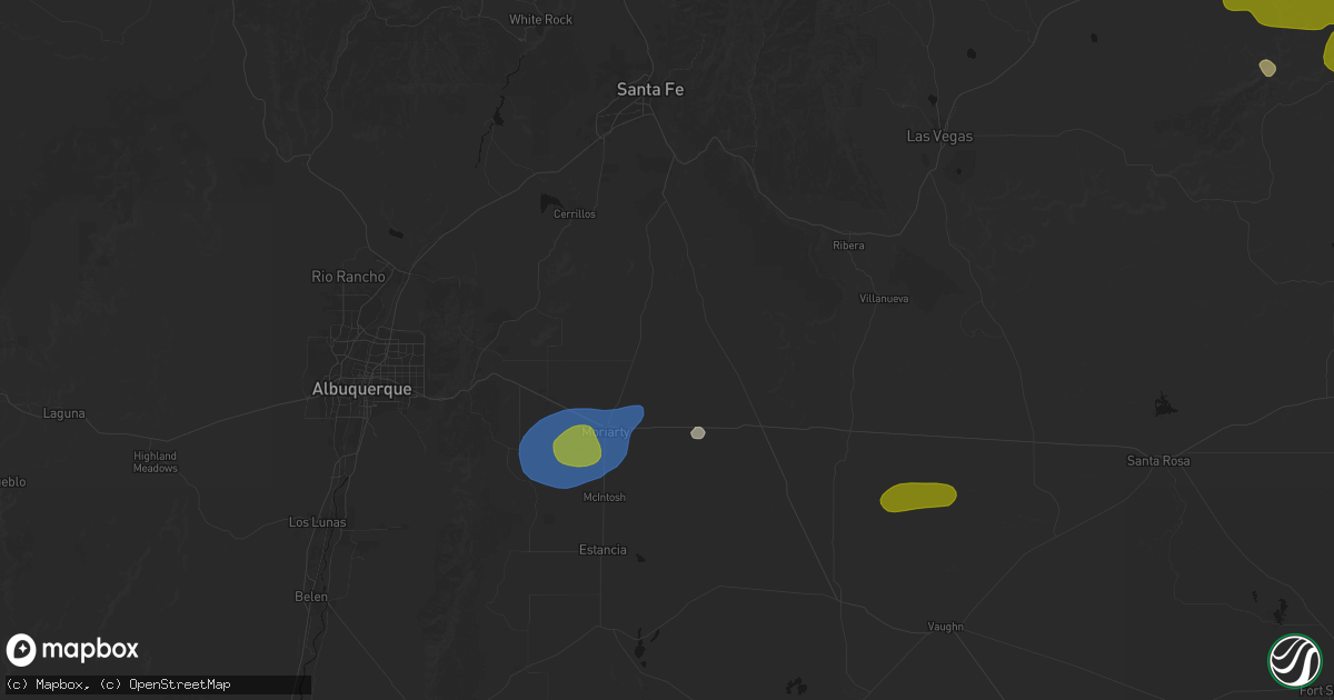 Hail map in Stanley, NM on June 12, 2026