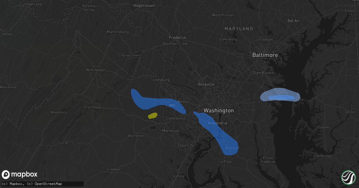 Hail map in Sterling, VA on June 12, 2026