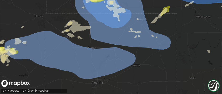 Hail map in Stinnett, TX on June 12, 2026