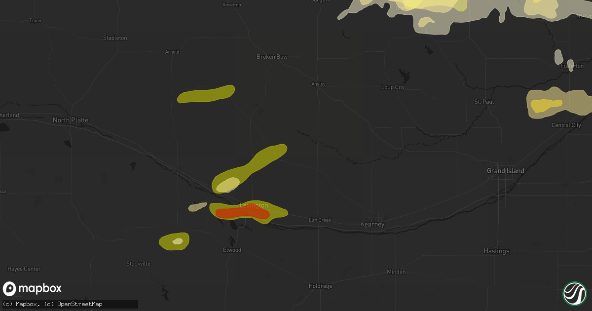 Hail map in Sumner, NE on June 12, 2026