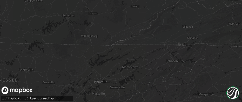 Hail map in Tazewell, TN on June 12, 2026