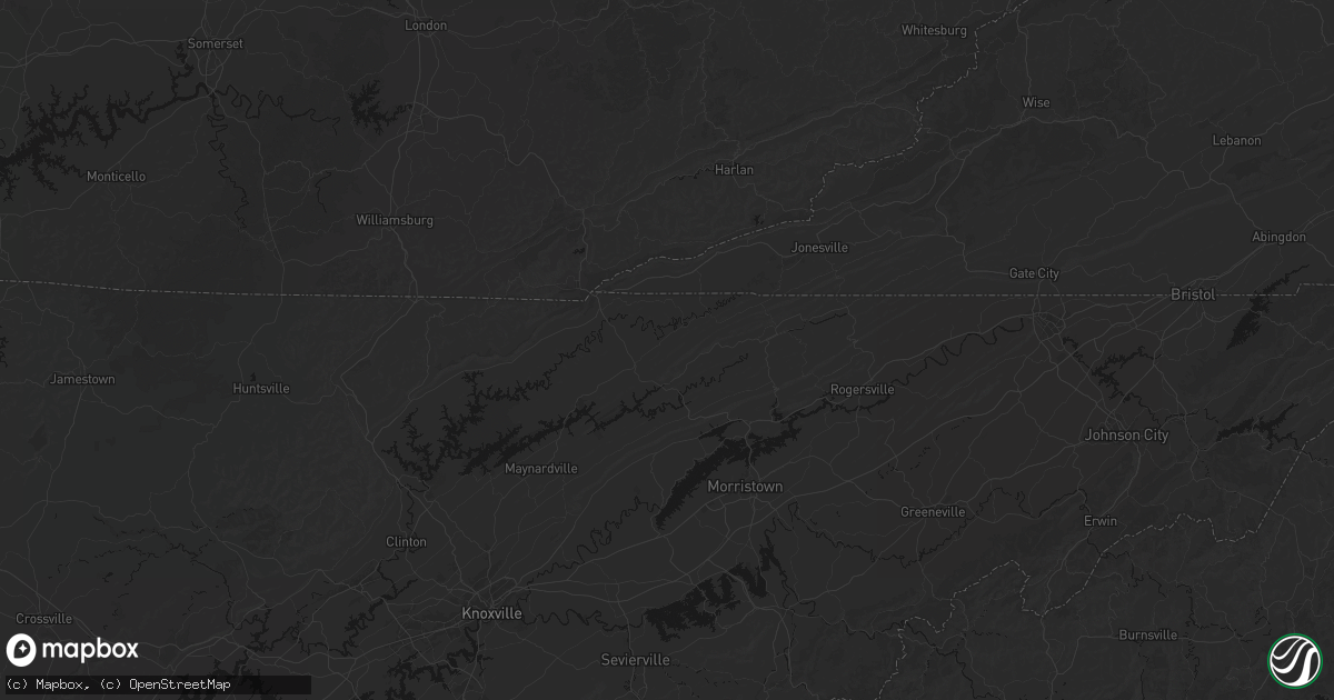 Hail map in Tazewell, TN on June 12, 2026